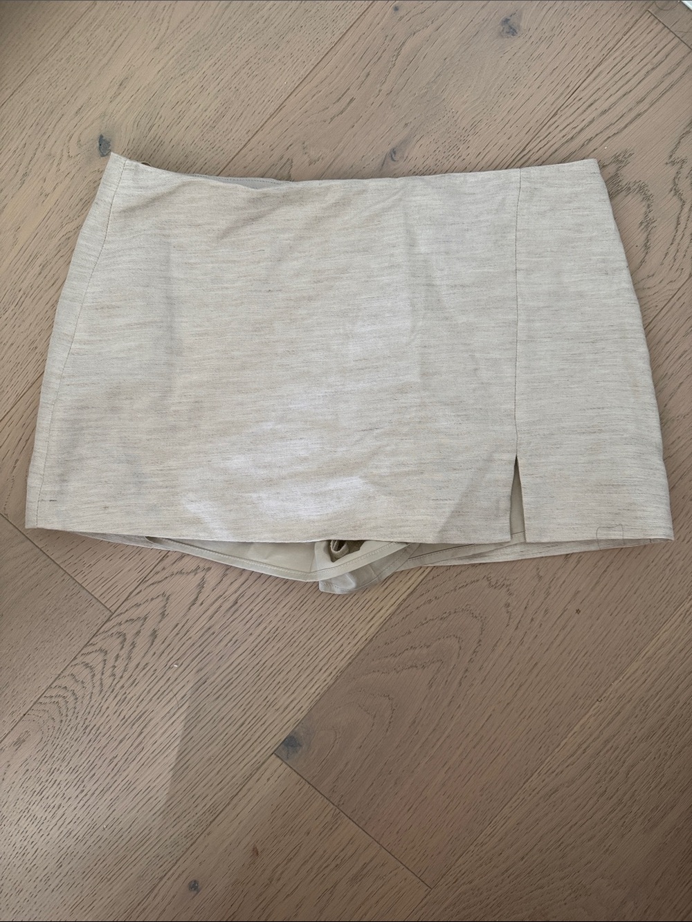 Wilfred Cream Beige Skort with Front Slit